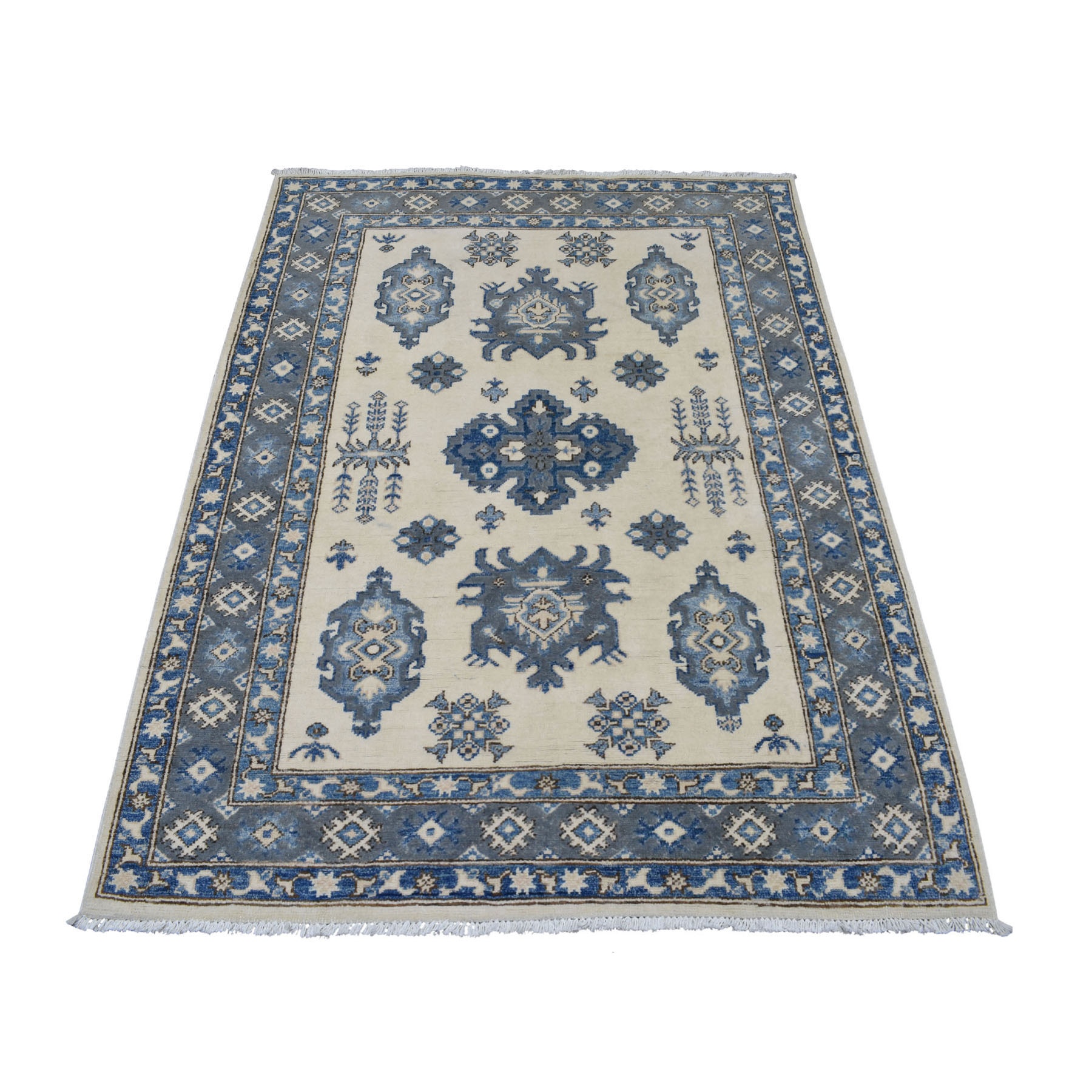 Traditional Wool Hand-Knotted Area Rug 3'10